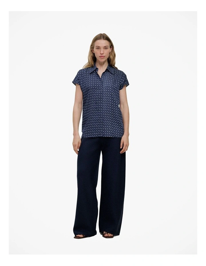Cavelle Relaxed Cap Sleeve Shirt in Night Sky image 2