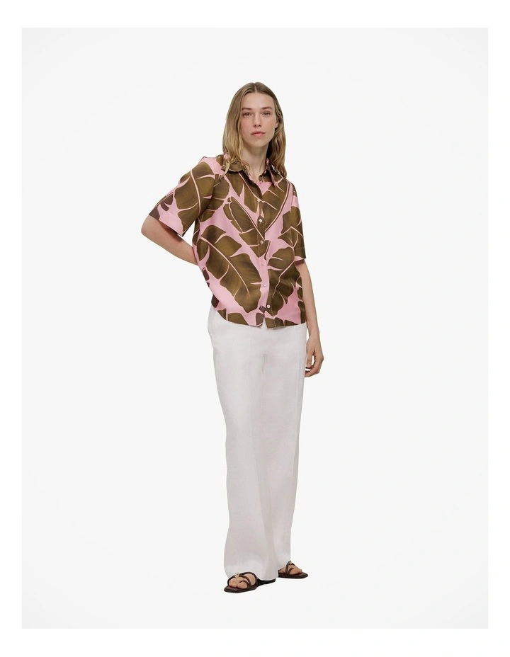 Solara Silk Short Sleeve Shirt in Primrose image 3