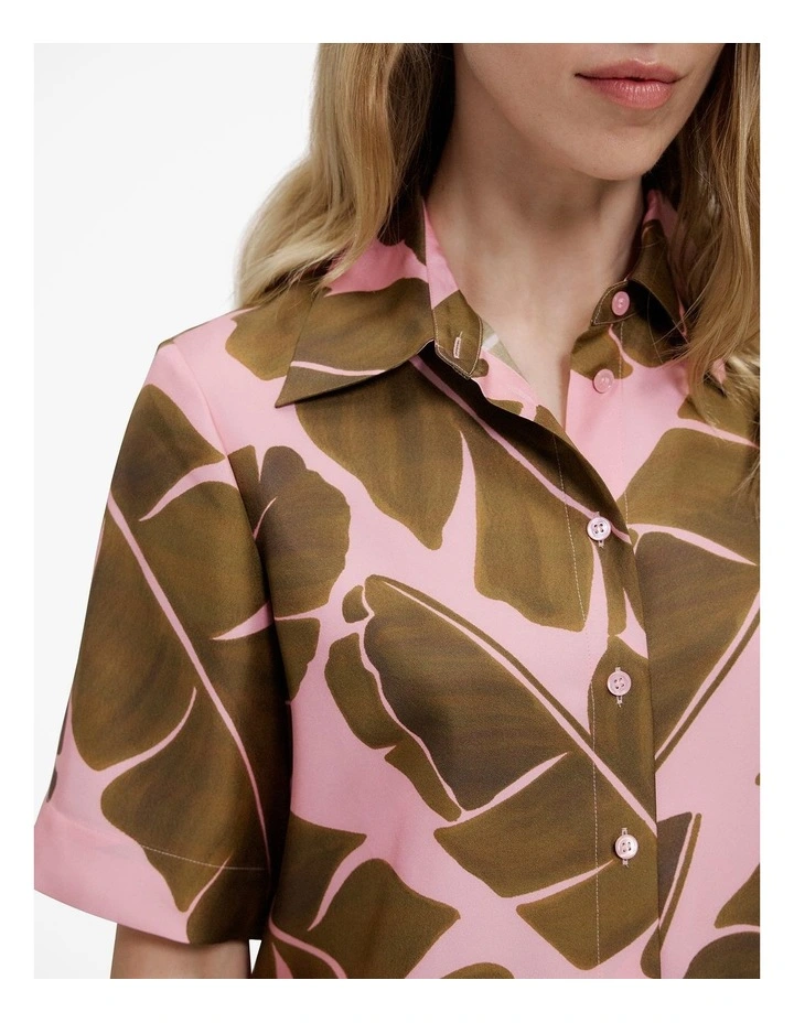 Solara Silk Short Sleeve Shirt in Primrose image 4