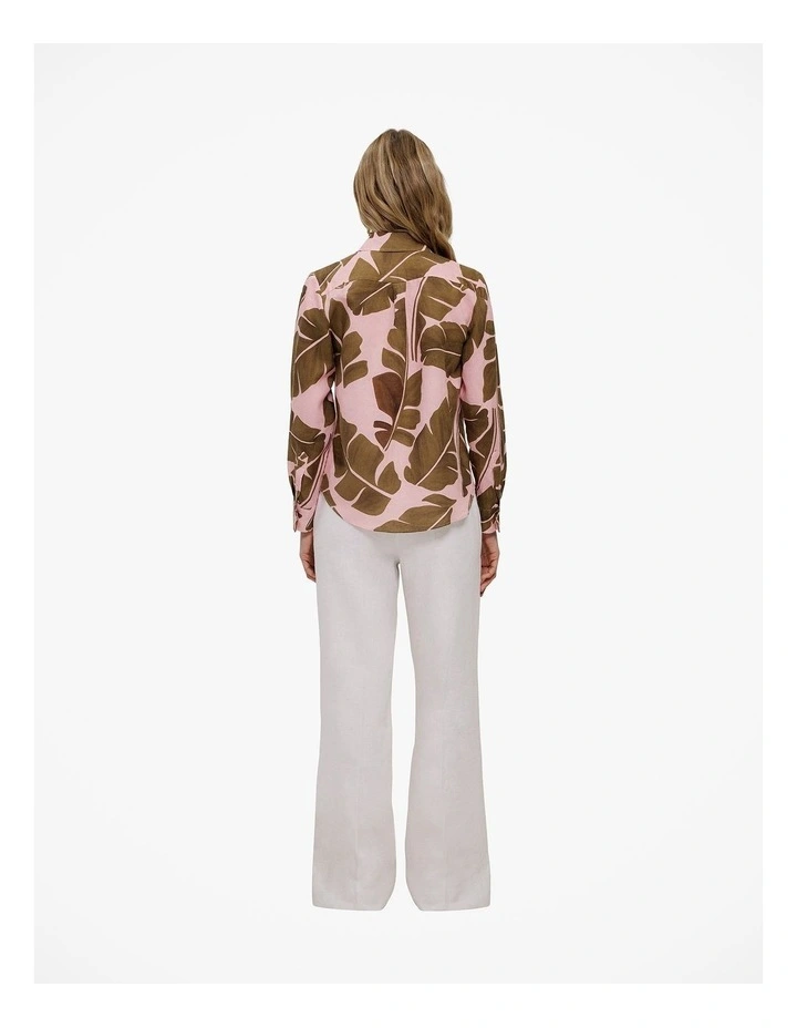 Solara Linen Long Sleeve Shirt in Primrose image 4