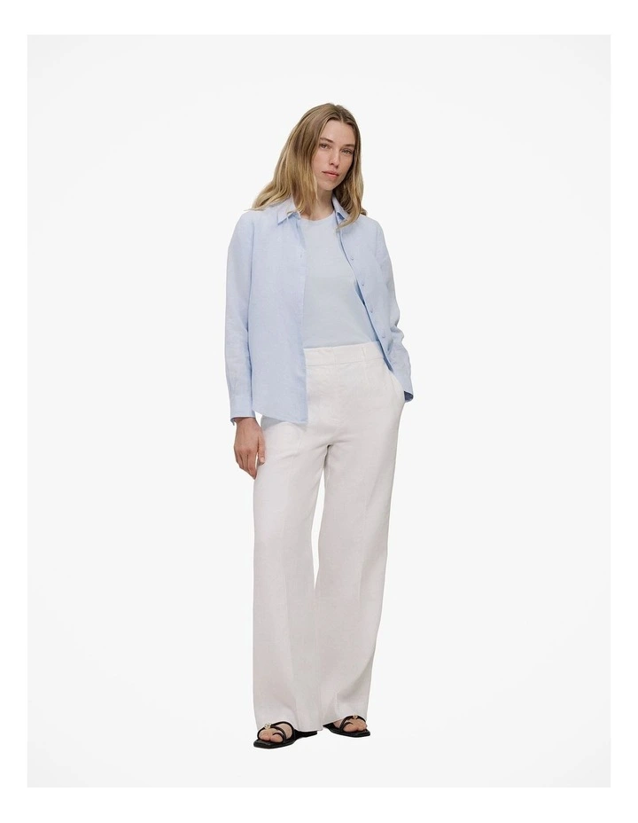 Australian Cotton Cuff Sleeve T-shirt in Ice Blue image 2