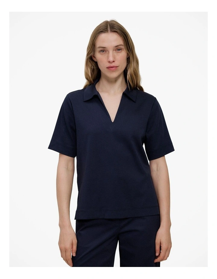 Modal Cotton Collared T-shirt in Night Sky image 1