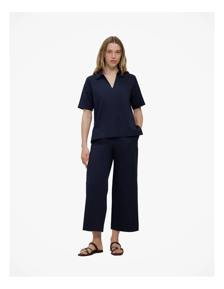 Modal Cotton Collared T-shirt in Night Sky image 2