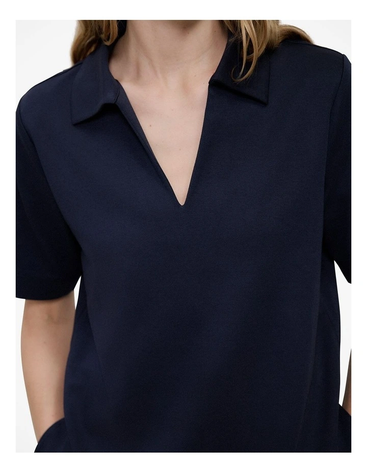 Modal Cotton Collared T-shirt in Night Sky image 3