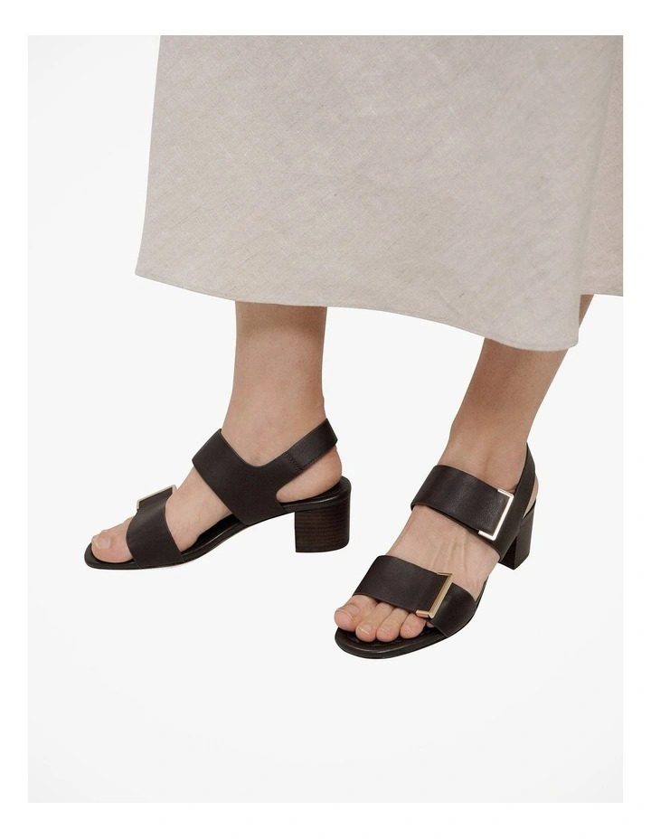 Alune Heeled Sandal in Chocolate image 2
