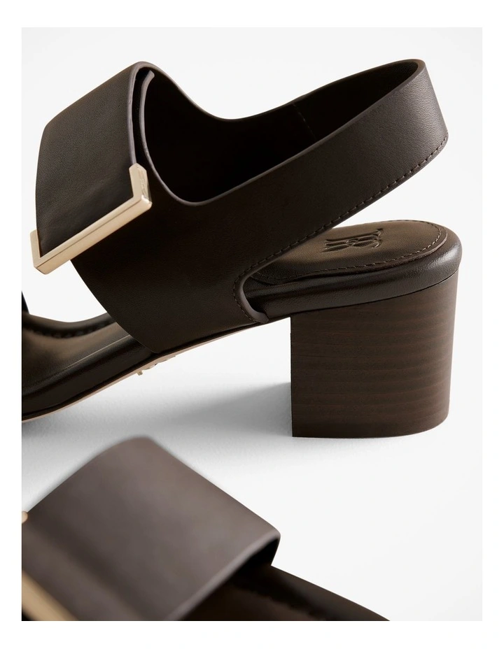 Alune Heeled Sandal in Chocolate image 4