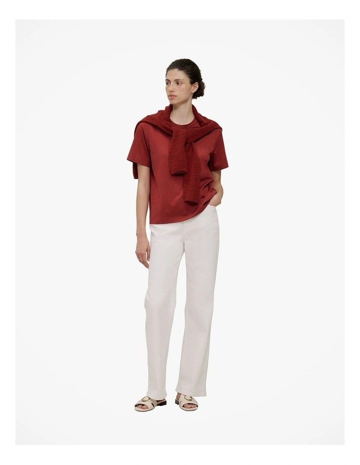 Australian Cotton Classic T-shirt in Russet image 2