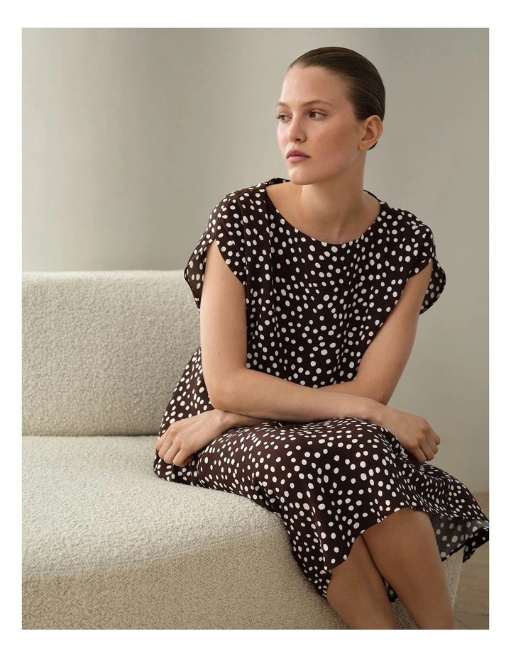 Elorie Midi Dress in Coffee image 2