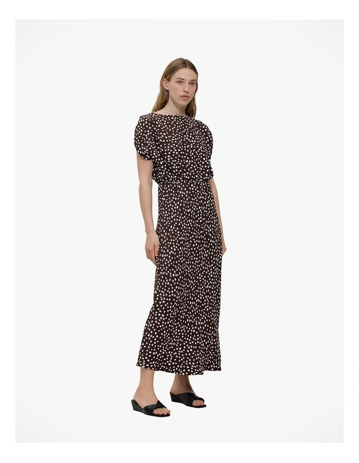 Elorie Midi Dress in Coffee image 5
