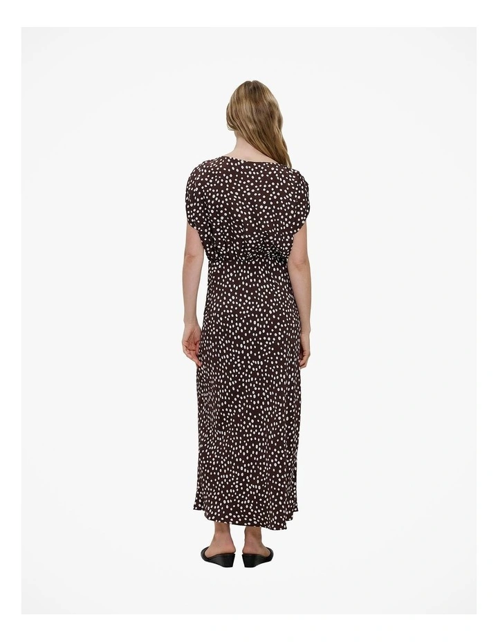 Elorie Midi Dress in Coffee image 6