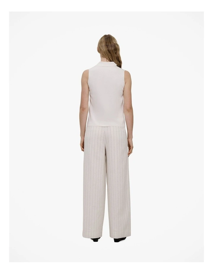 Cotton Cashmere Knit Vest in Parchment image 5