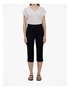 Bi-stretch Capri Pant in Black