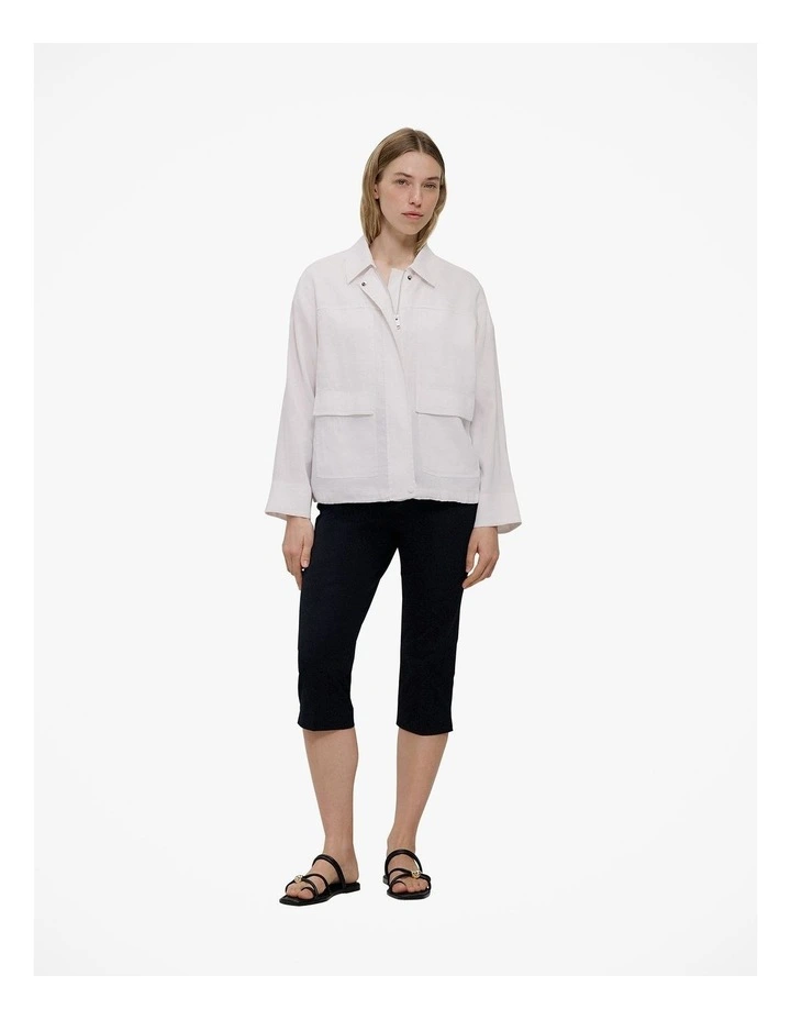 Bi-stretch Capri Pant in Black image 3