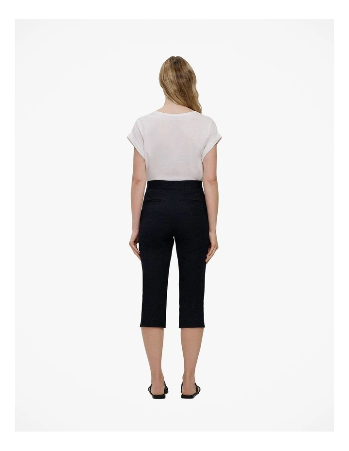 Bi-stretch Capri Pant in Black image 6