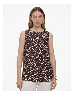 Elorie Longline Tank in Coffee