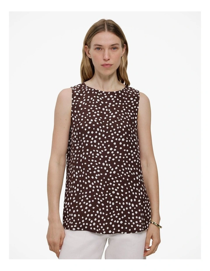 Elorie Longline Tank in Coffee image 1