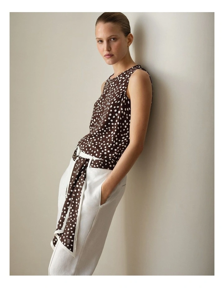 Elorie Longline Tank in Coffee image 2