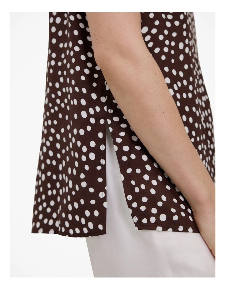 Elorie Longline Tank in Coffee image 4