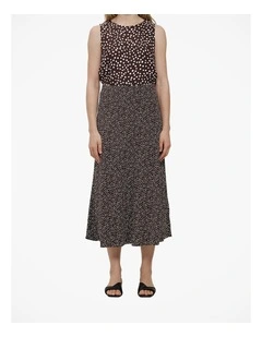 Elorie Bias Slip Skirt in Coffee