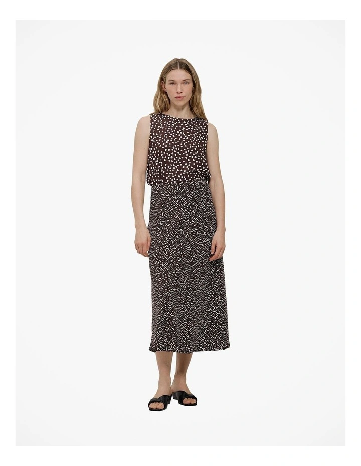 Elorie Bias Slip Skirt in Coffee image 2