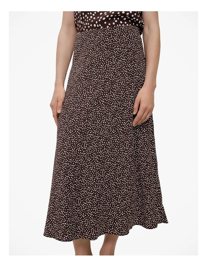 Elorie Bias Slip Skirt in Coffee image 3
