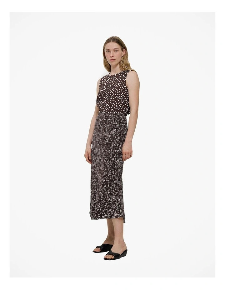 Elorie Bias Slip Skirt in Coffee image 4