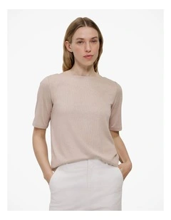 Metallic T-shirt in Gold