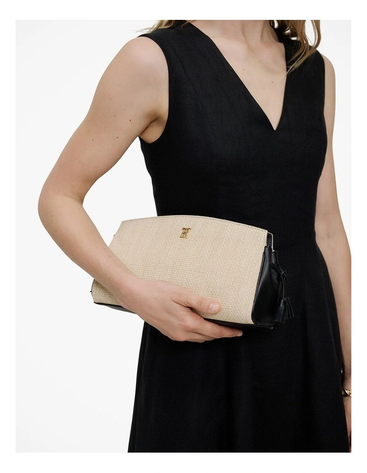 Vionne Woven Pouch in Black image 2