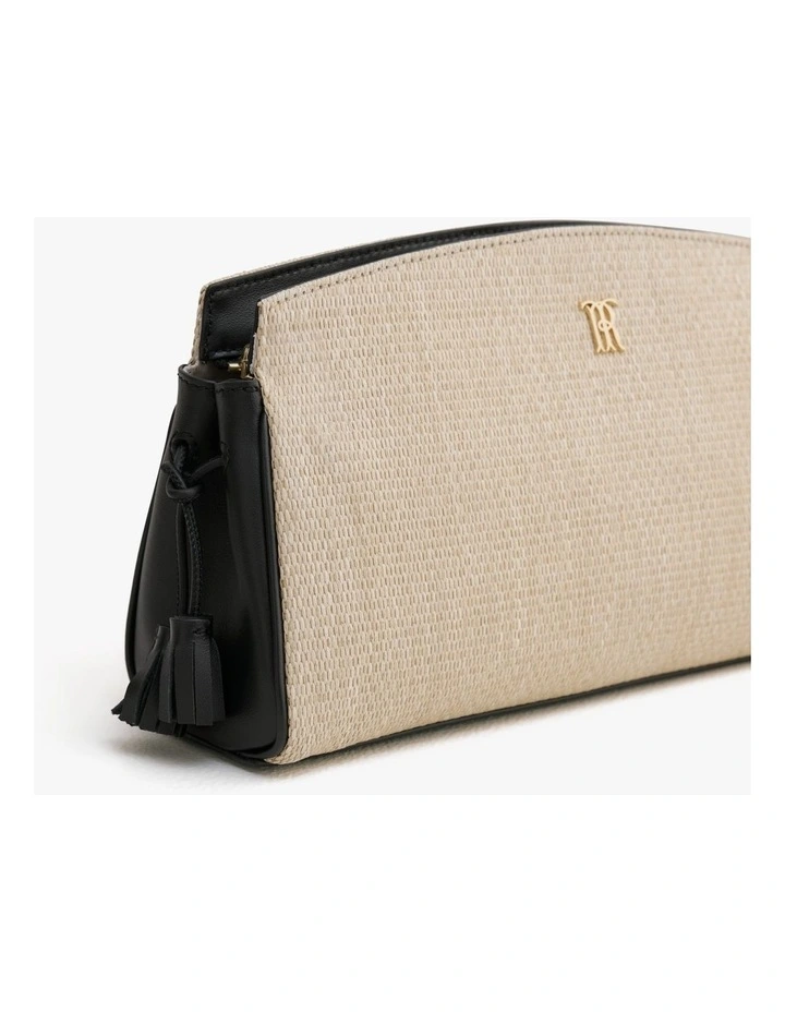 Vionne Woven Pouch in Black image 3