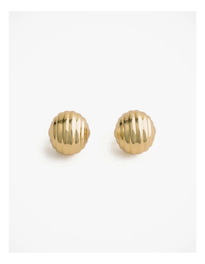Selin Stud Earrings in Gold image 1