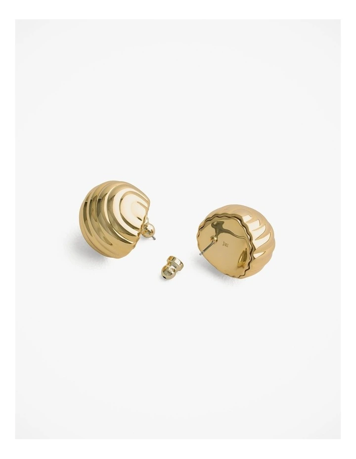 Selin Stud Earrings in Gold image 3