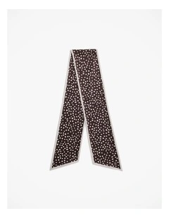 Elorie Silk Twill Scarf in Coffee