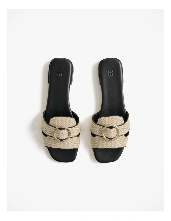Liora Woven Slide in Black image 3