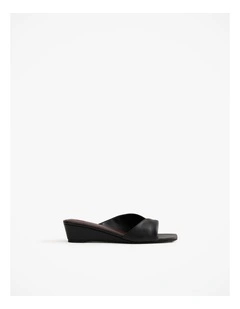 Salva Wedge Mule in Black