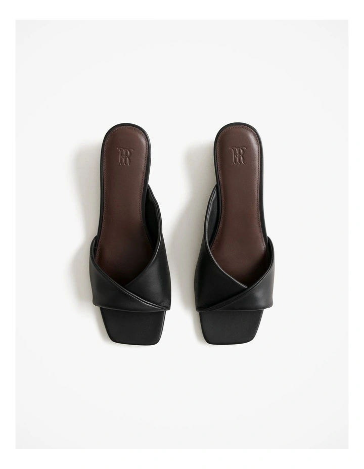Salva Wedge Mule in Black image 3