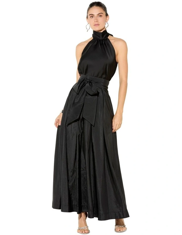 Lux Taffeta Ball Skirt in Black image 1
