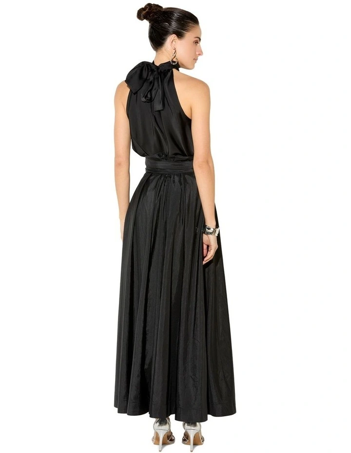 Lux Taffeta Ball Skirt in Black image 3