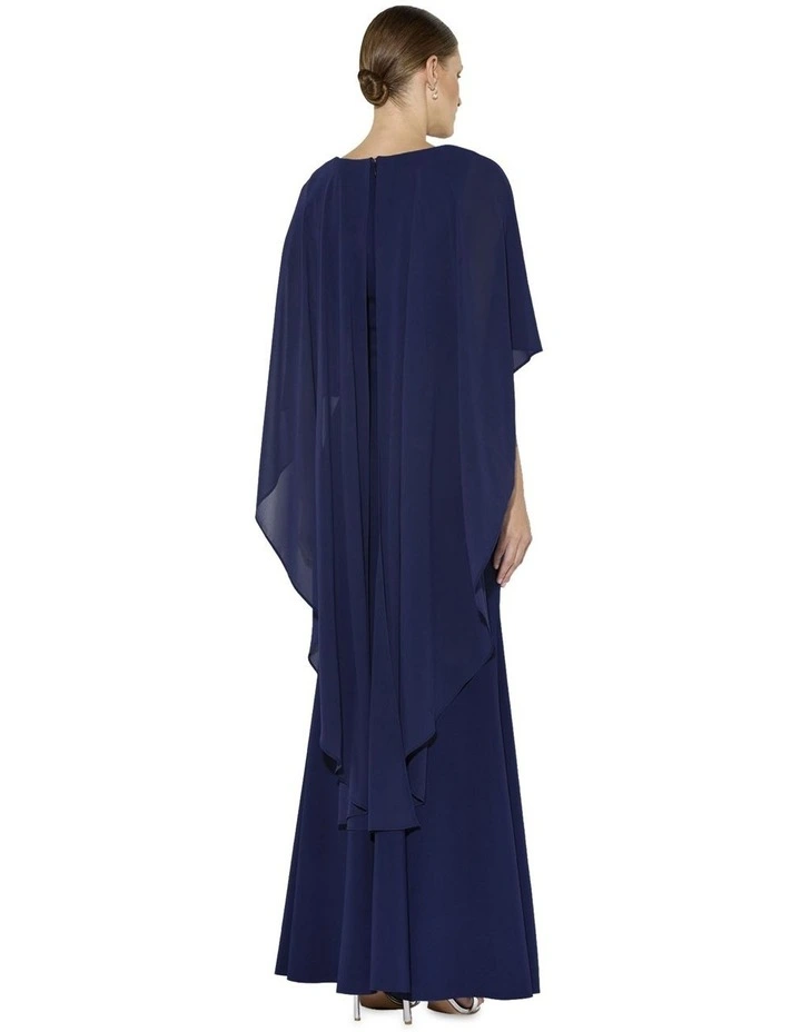 Adelaide Chiffon Overlay Gown in Navy image 4