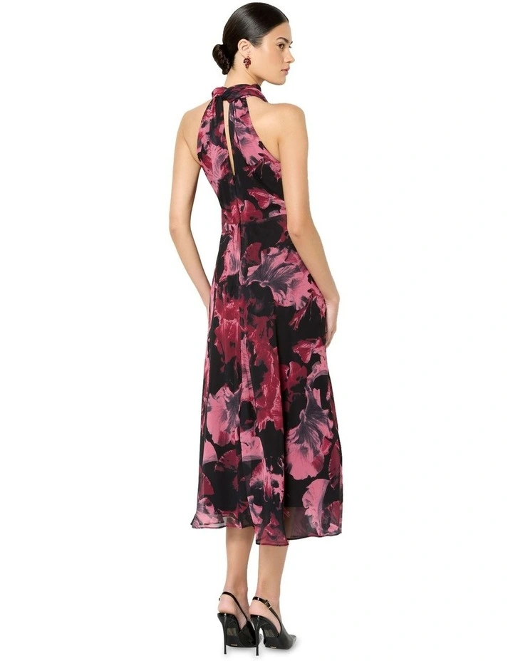 Imogen Floral Midi Dress in Black image 2