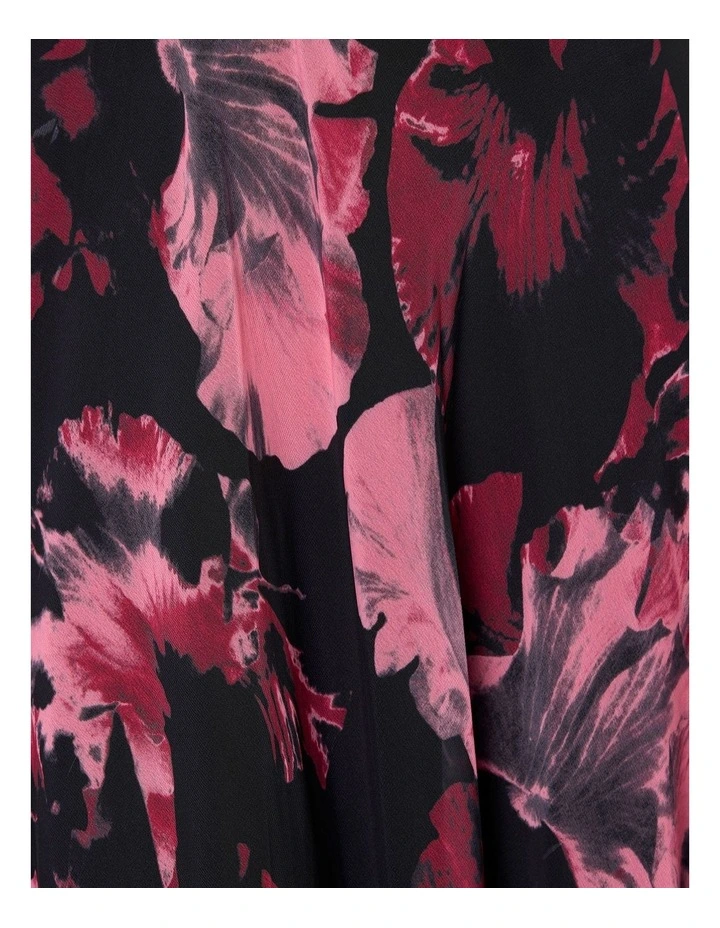 Imogen Floral Midi Dress in Black image 5