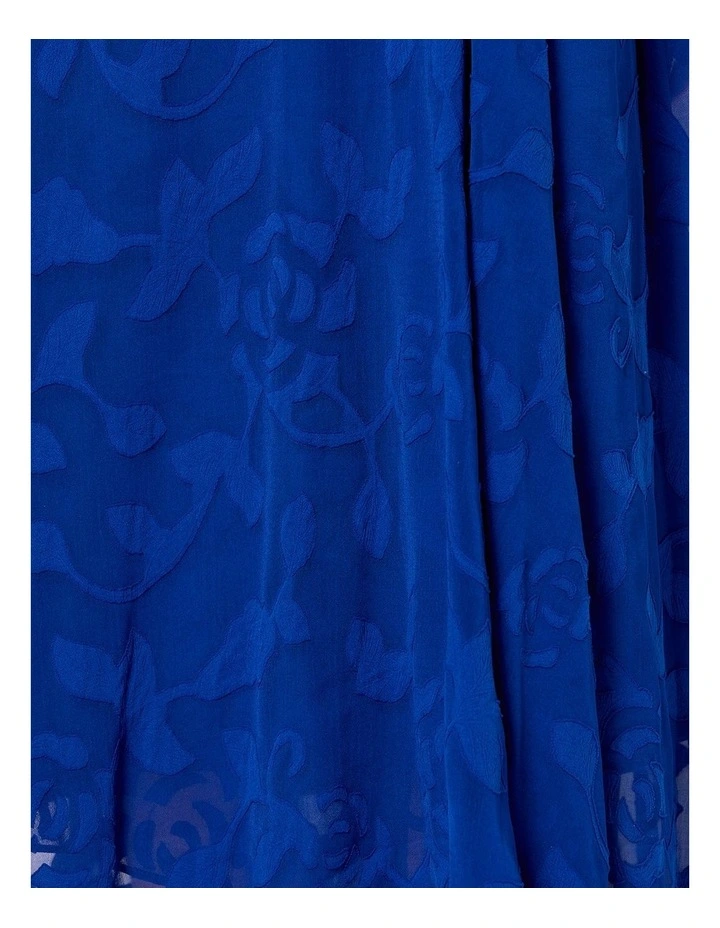 Isla Floral Wrap Dress in Blue image 5