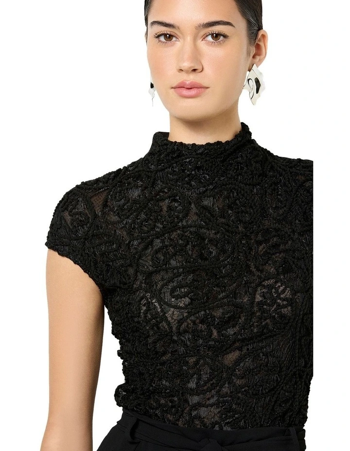 Kalli Lace Top in Black image 3