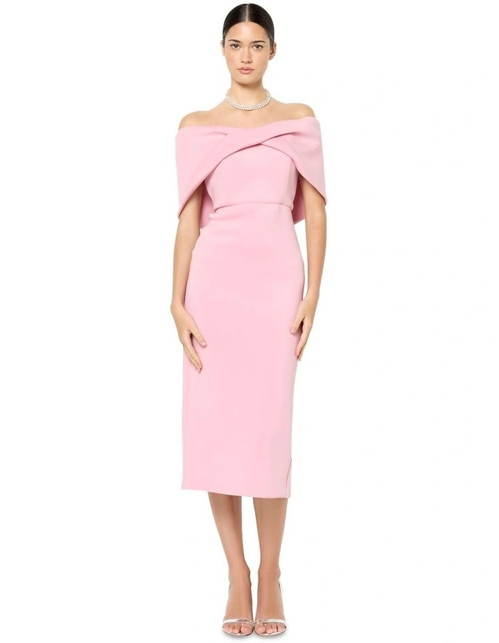 Regina Off The Shoulder Dress in Pink image 1