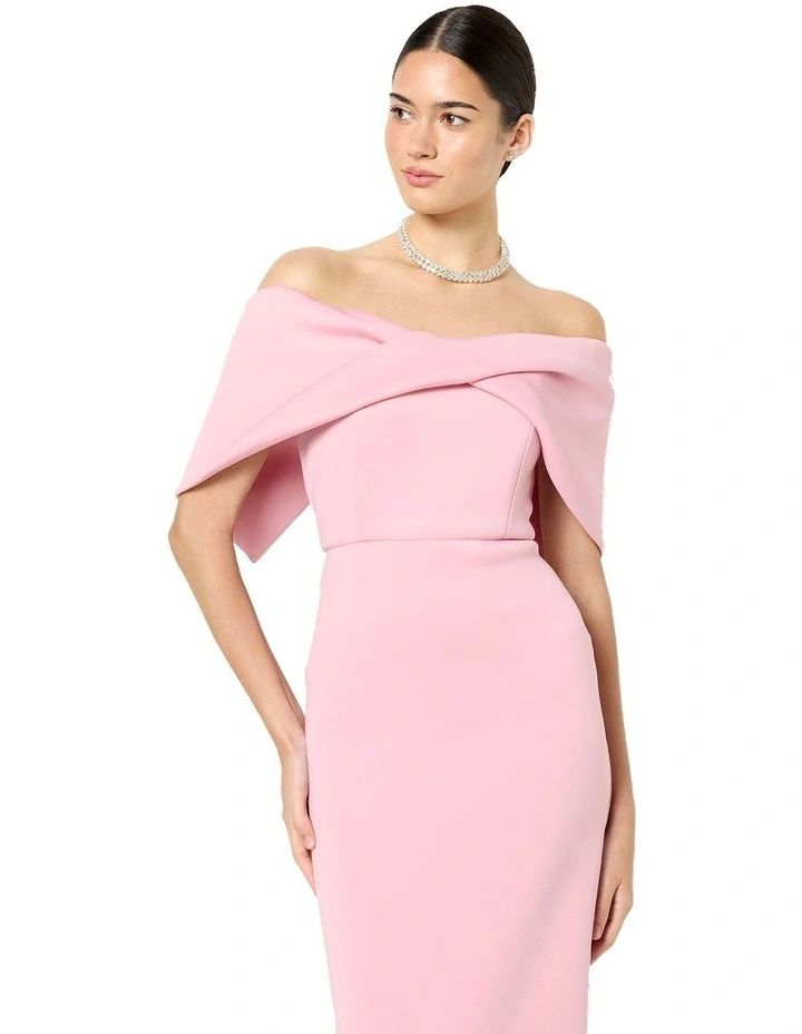 Regina Off The Shoulder Dress in Pink image 3