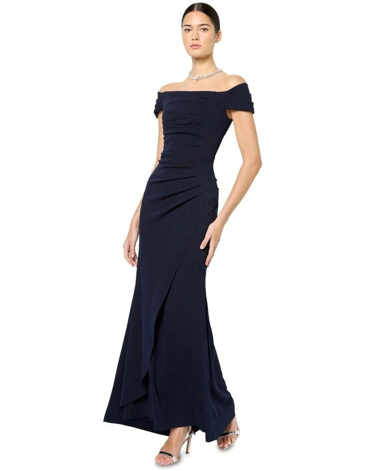 Remi Off the Shoulder Gown in Blue image 3