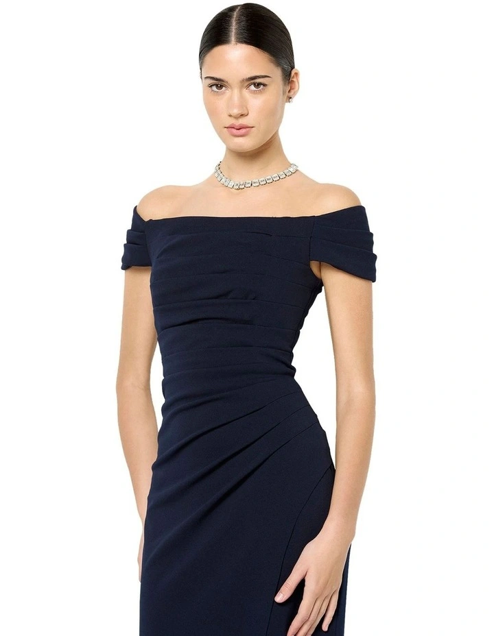 Remi Off the Shoulder Gown in Blue image 4