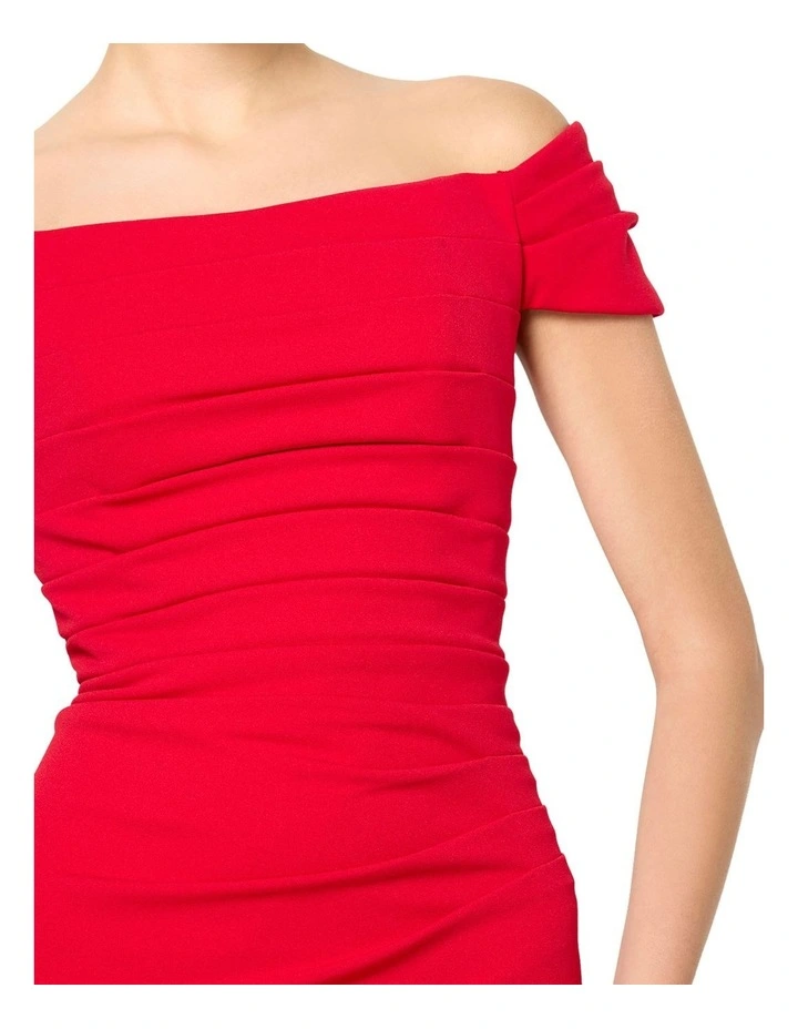 Remi Off the Shoulder Gown in Red image 5
