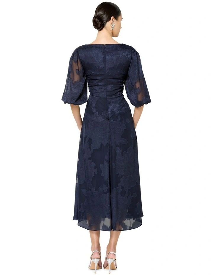 Saige Floral Wrap Dress in Blue image 6