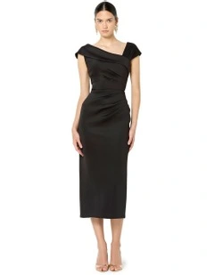 Amika Scuba Cocktail Dress in Black