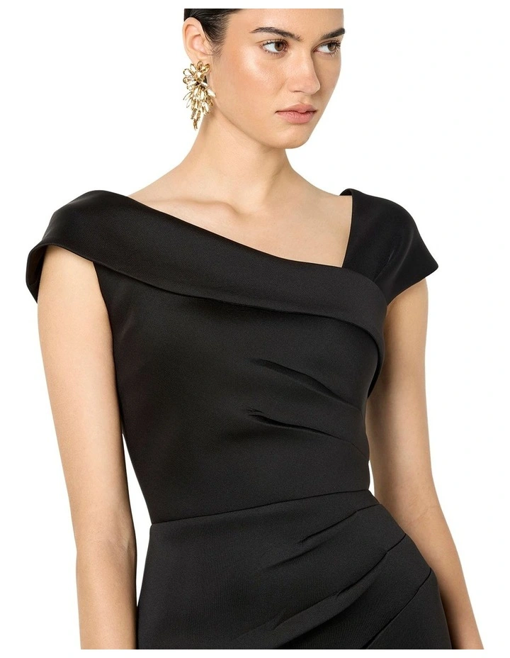 Amika Scuba Cocktail Dress in Black image 4